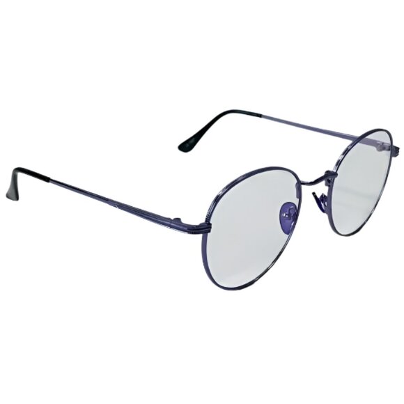 6086 | Lavender Clear Lens Round Blue Light Blocking Glasses - Picture 3 of 5